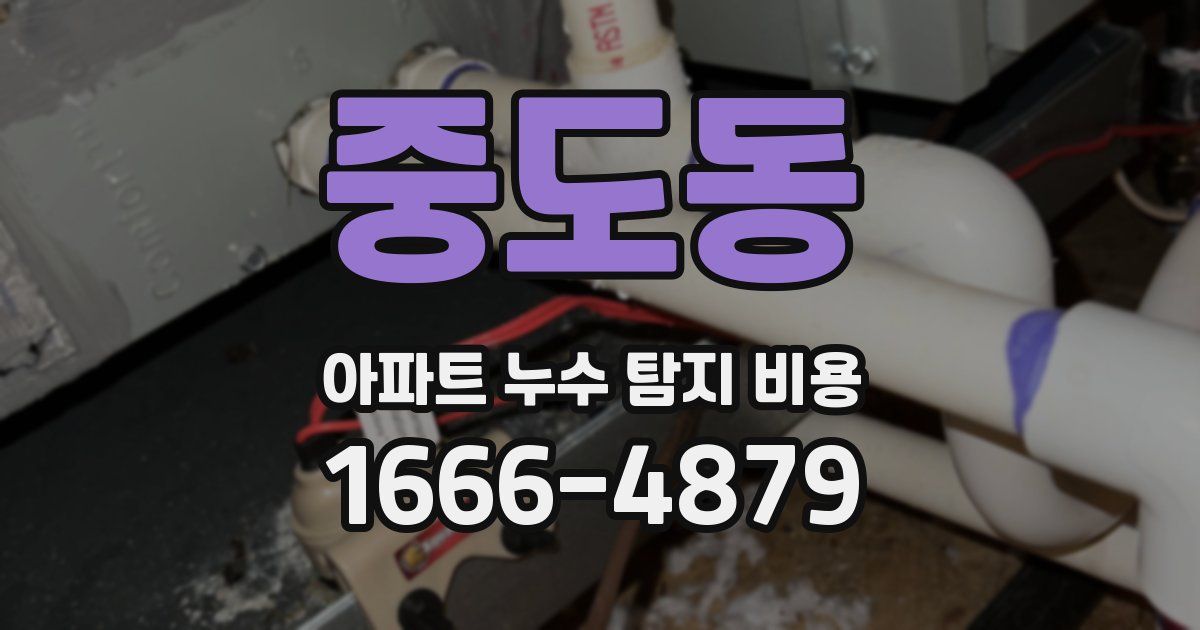 중도동 아파트 누수 탐지 비용