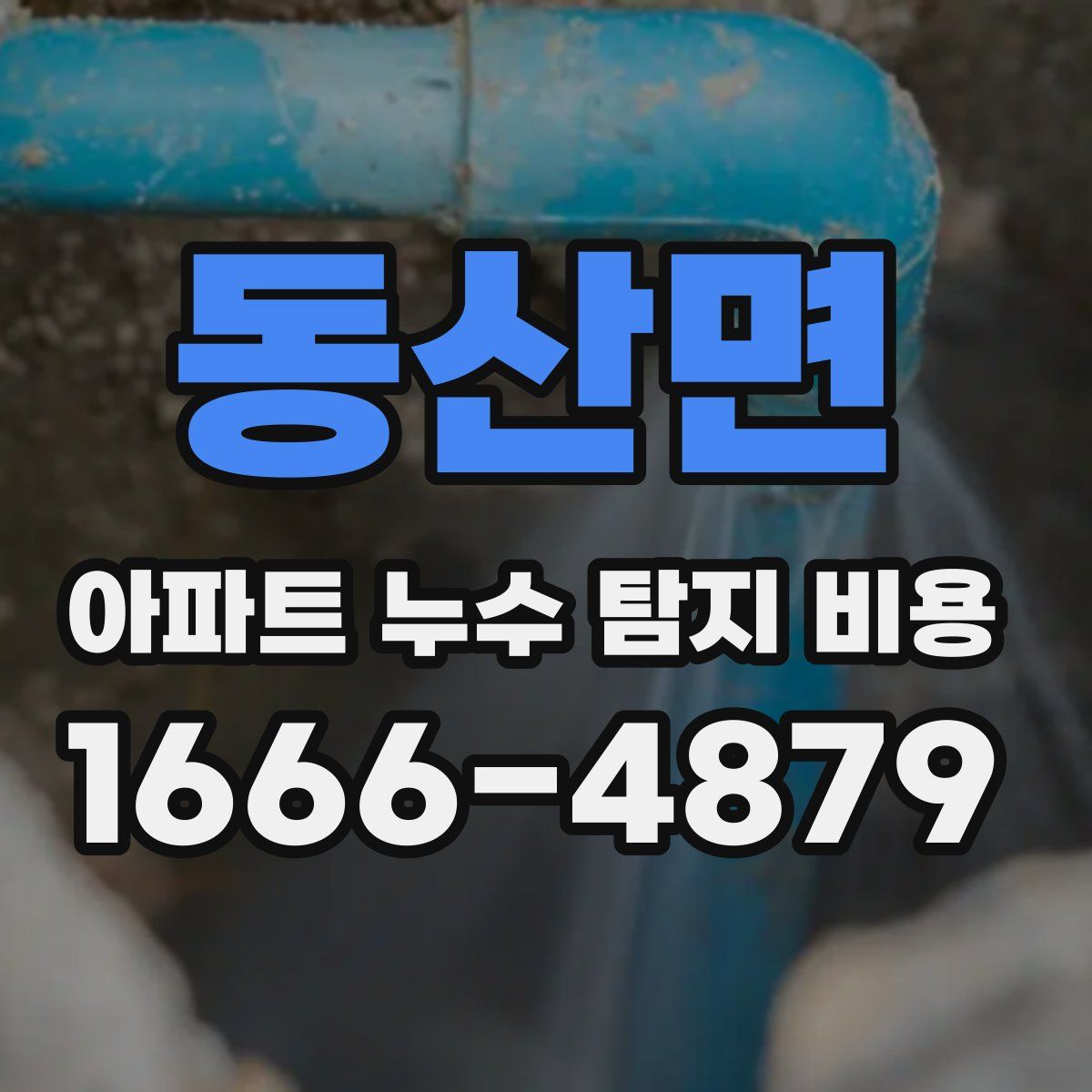 동산면 아파트 누수 탐지 비용