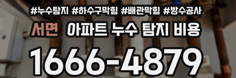 서면 아파트 누수 탐지 비용