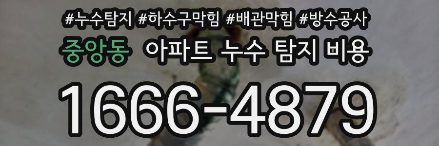 중앙동 아파트 누수 탐지 비용