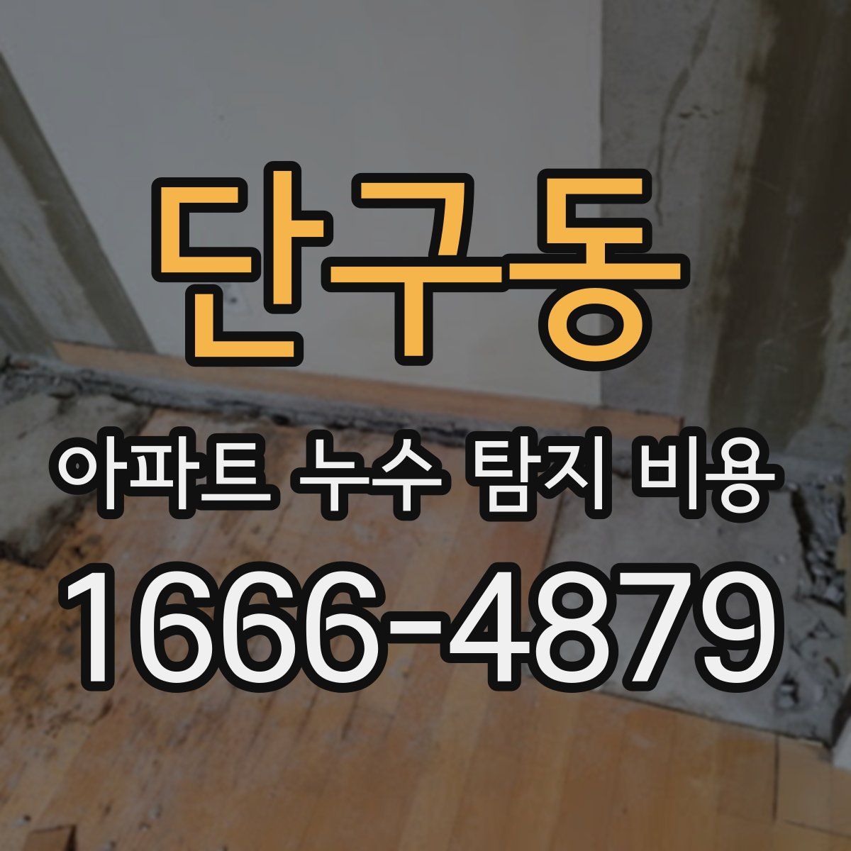 단구동 아파트 누수 탐지 비용