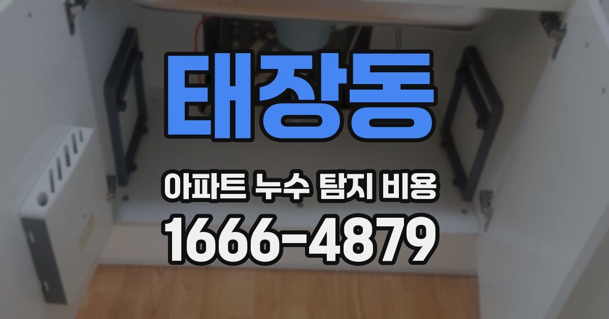 태장동 아파트 누수 탐지 비용
