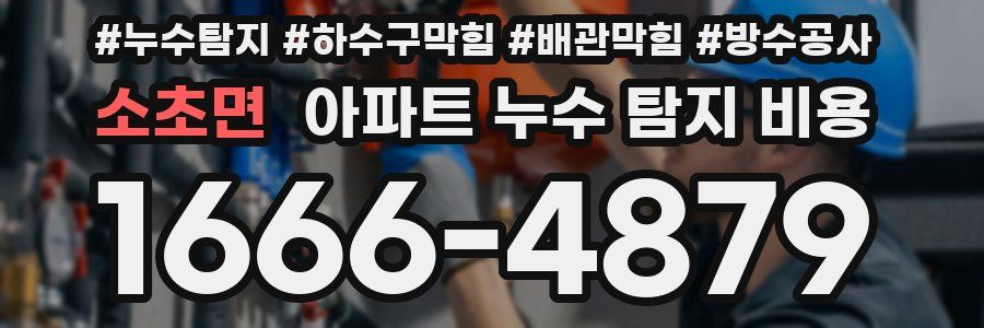 소초면 아파트 누수 탐지 비용