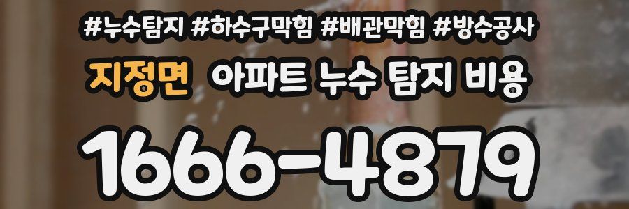 지정면 아파트 누수 탐지 비용