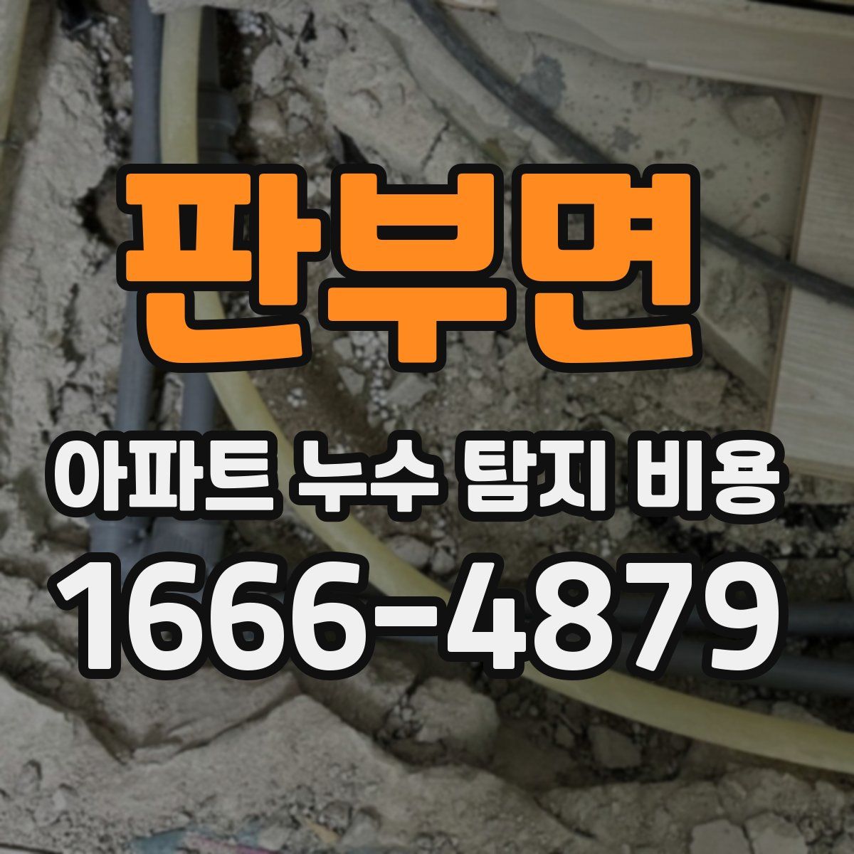 판부면 아파트 누수 탐지 비용
