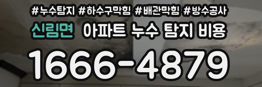 신림면 아파트 누수 탐지 비용