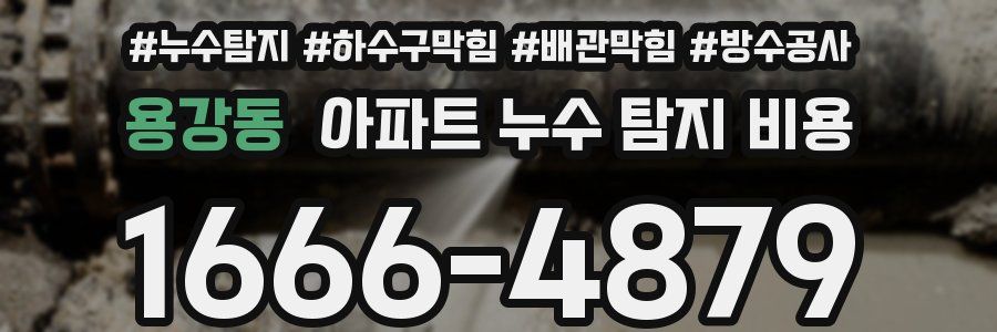 용강동 아파트 누수 탐지 비용