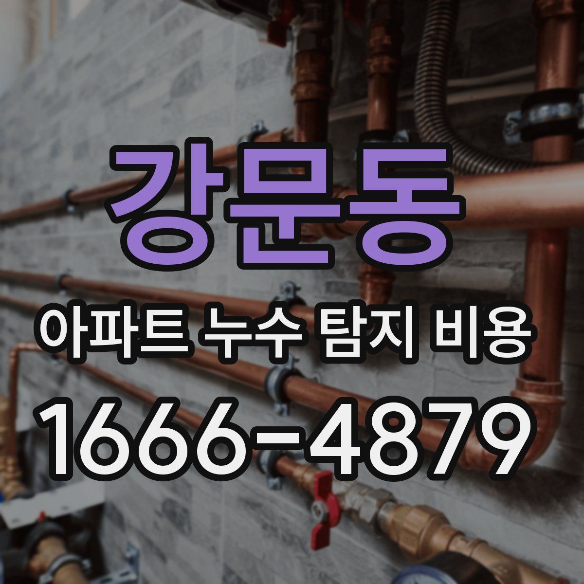 강문동 아파트 누수 탐지 비용