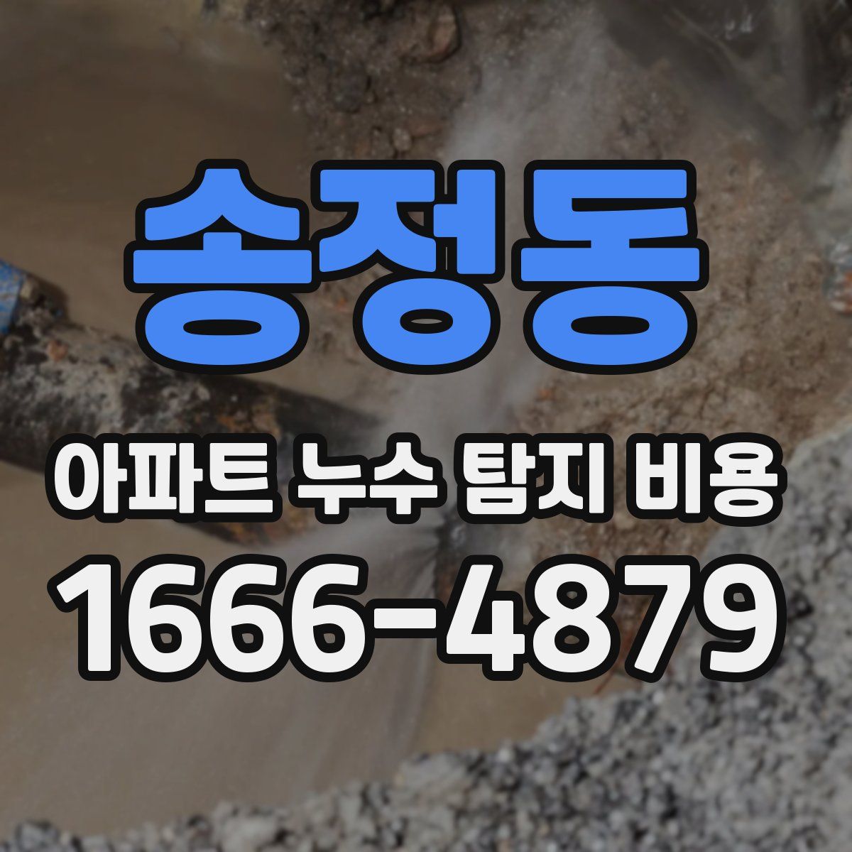 송정동 아파트 누수 탐지 비용