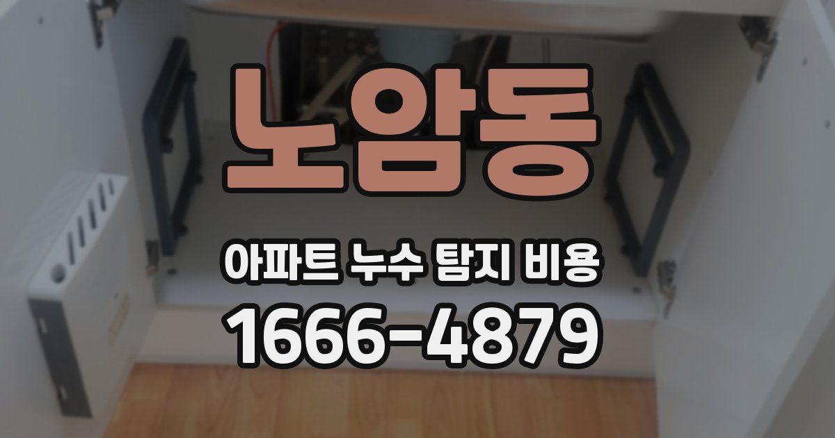 노암동 아파트 누수 탐지 비용