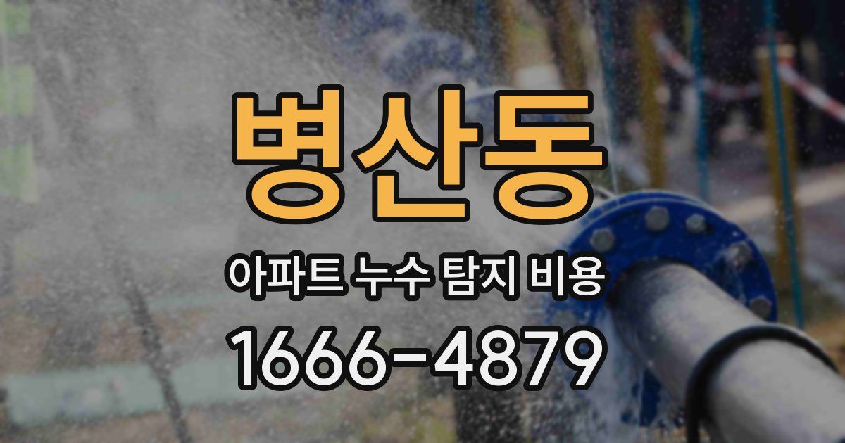 병산동 아파트 누수 탐지 비용