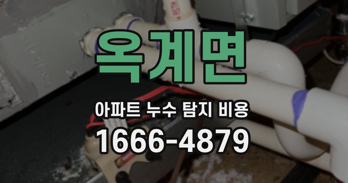 옥계면 아파트 누수 탐지 비용