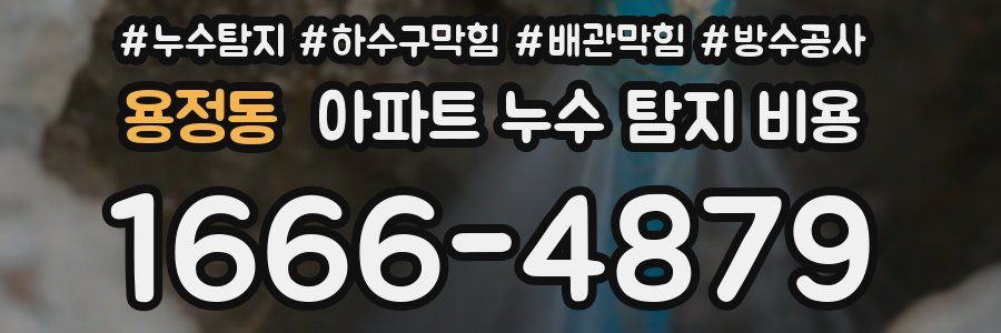 용정동 아파트 누수 탐지 비용