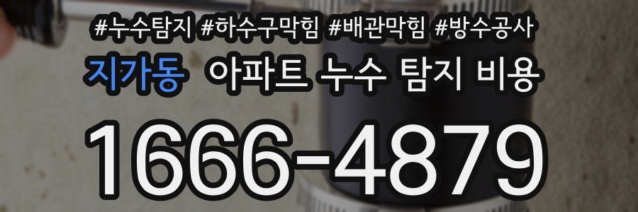지가동 아파트 누수 탐지 비용