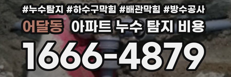 어달동 아파트 누수 탐지 비용