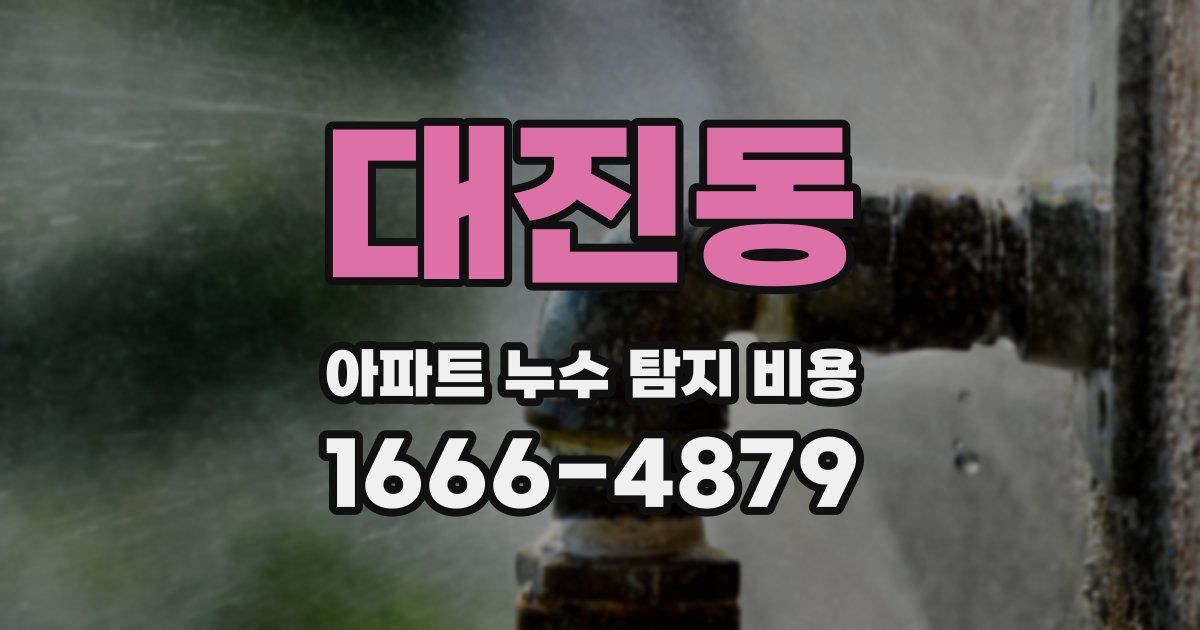 대진동 아파트 누수 탐지 비용