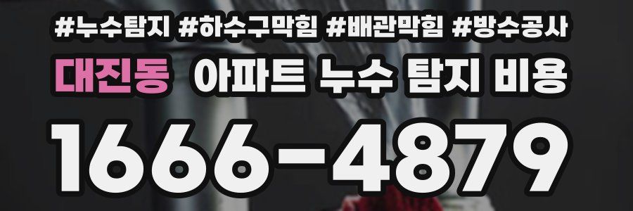 대진동 아파트 누수 탐지 비용