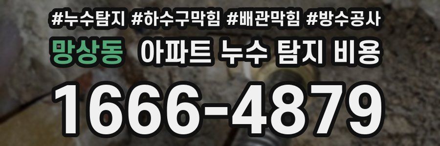 망상동 아파트 누수 탐지 비용