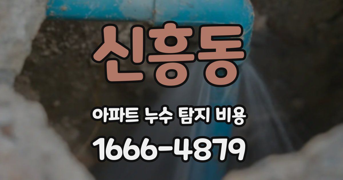 신흥동 아파트 누수 탐지 비용