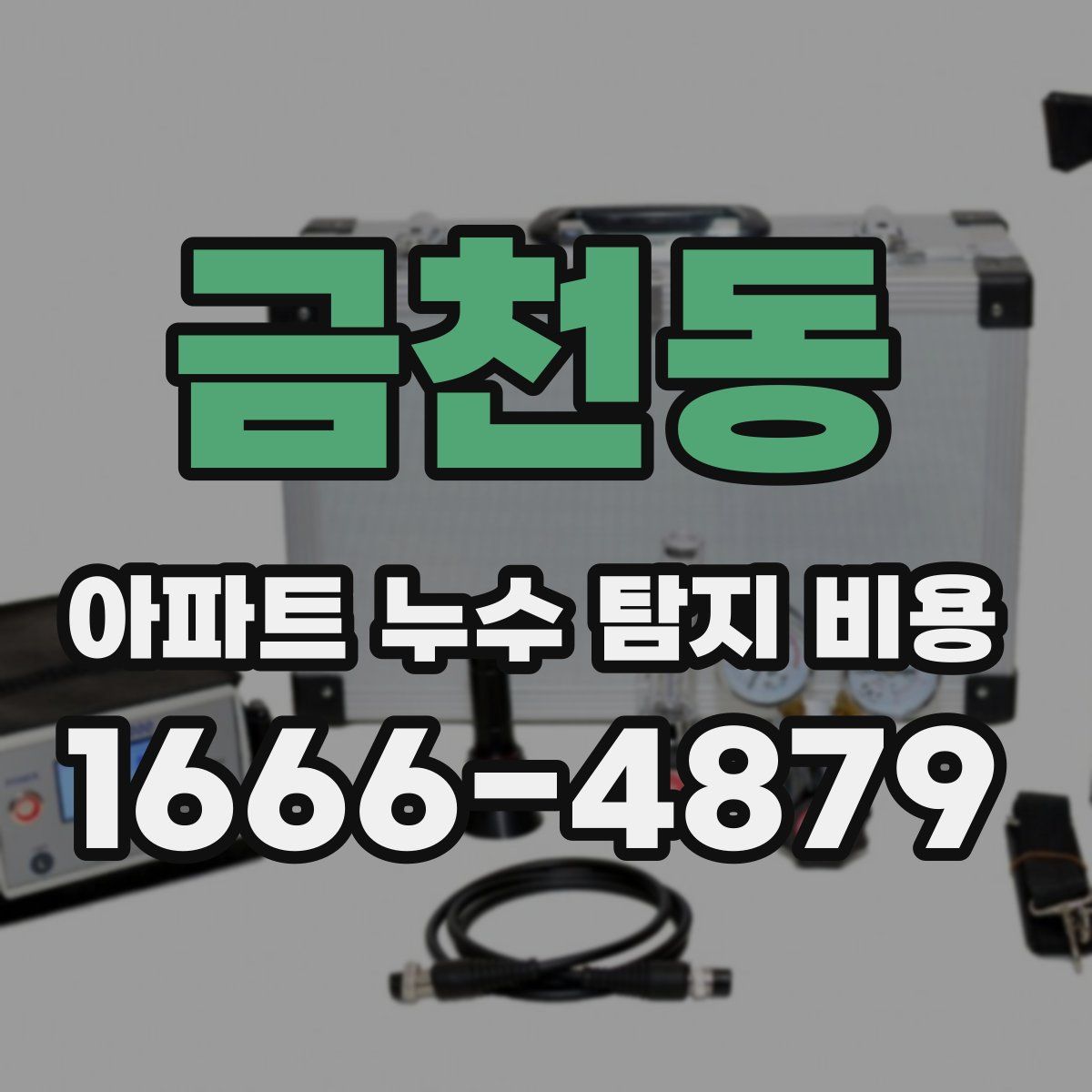 금천동 아파트 누수 탐지 비용