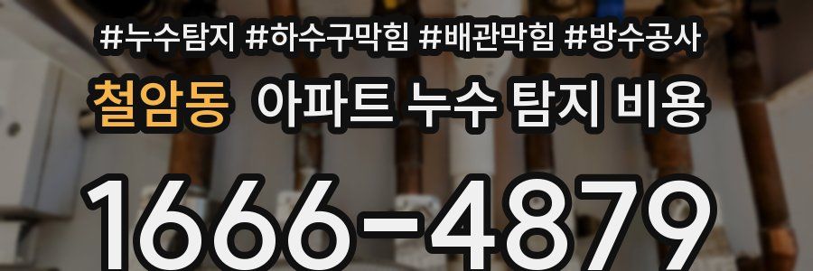 철암동 아파트 누수 탐지 비용