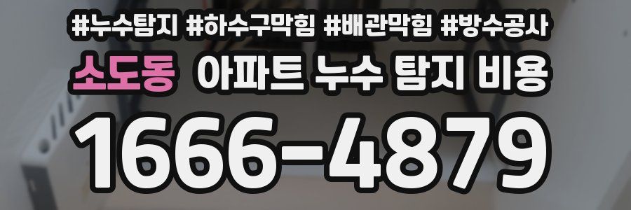 소도동 아파트 누수 탐지 비용