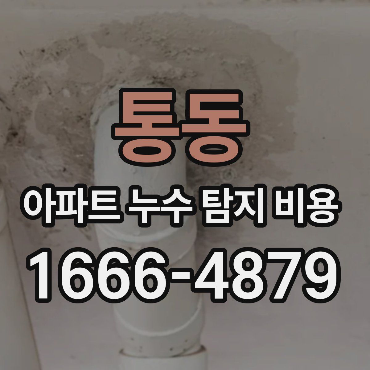 통동 아파트 누수 탐지 비용
