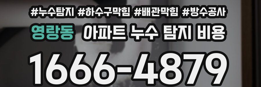 영랑동 아파트 누수 탐지 비용