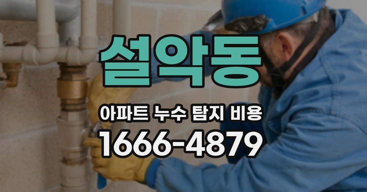 설악동 아파트 누수 탐지 비용