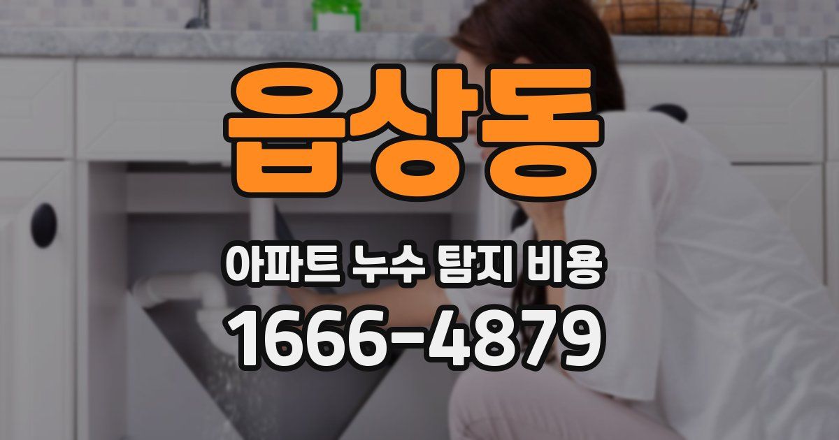 읍상동 아파트 누수 탐지 비용