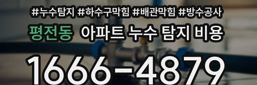 평전동 아파트 누수 탐지 비용