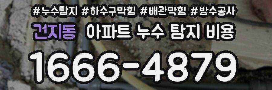 건지동 아파트 누수 탐지 비용