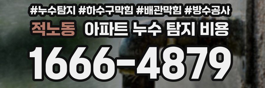 적노동 아파트 누수 탐지 비용