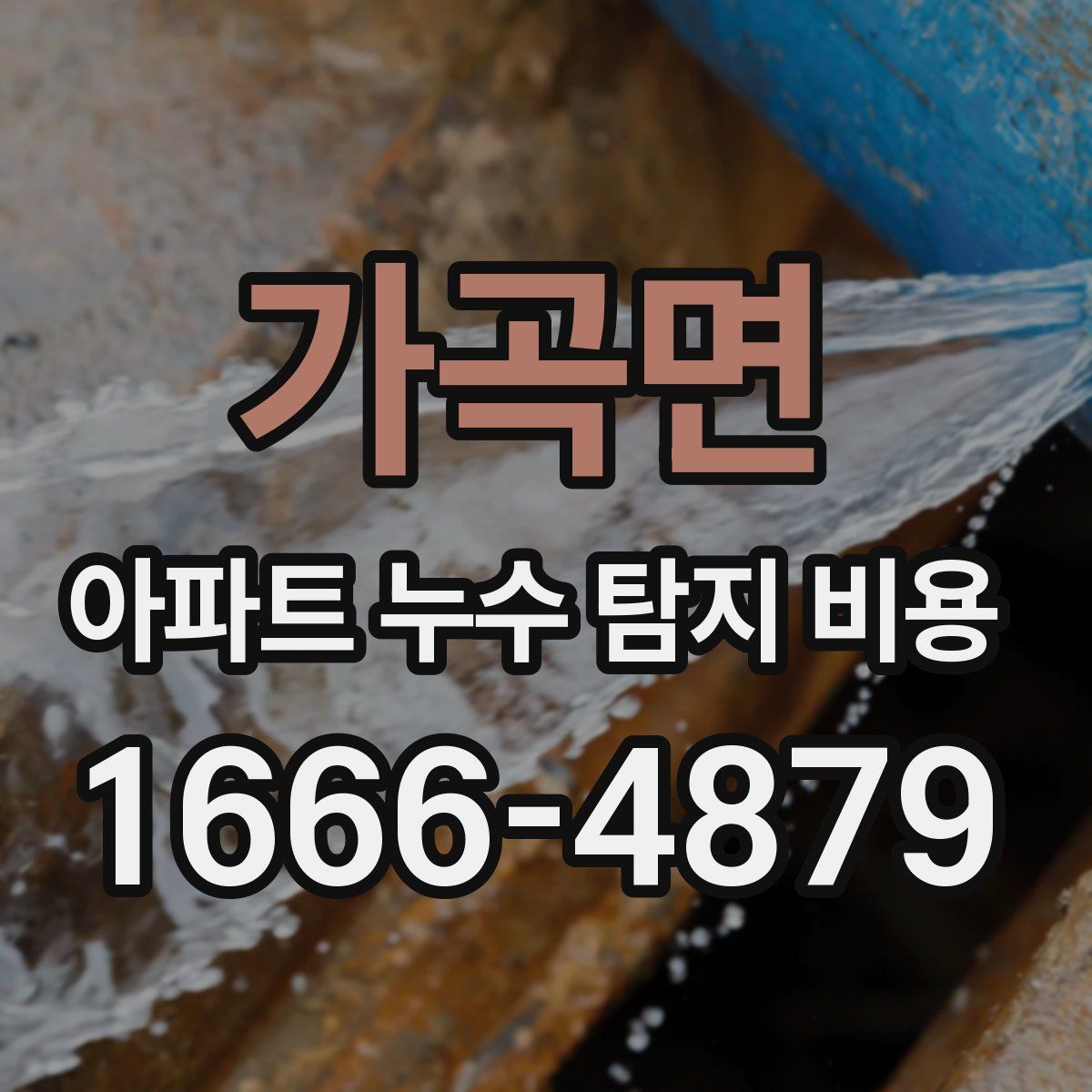 가곡면 아파트 누수 탐지 비용