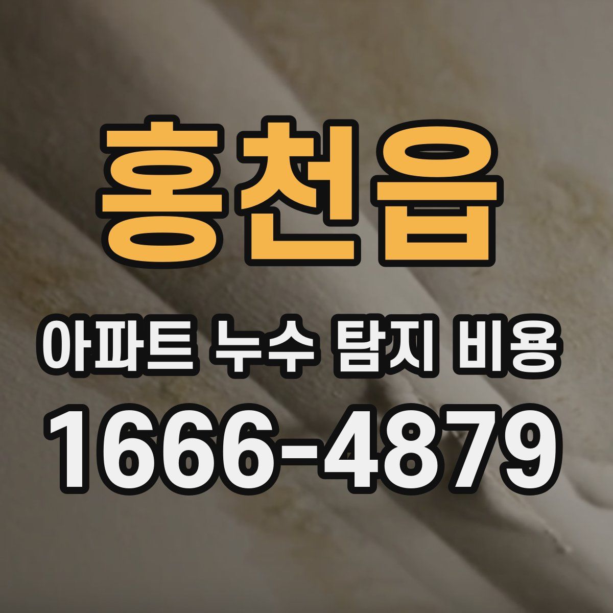 홍천읍 아파트 누수 탐지 비용