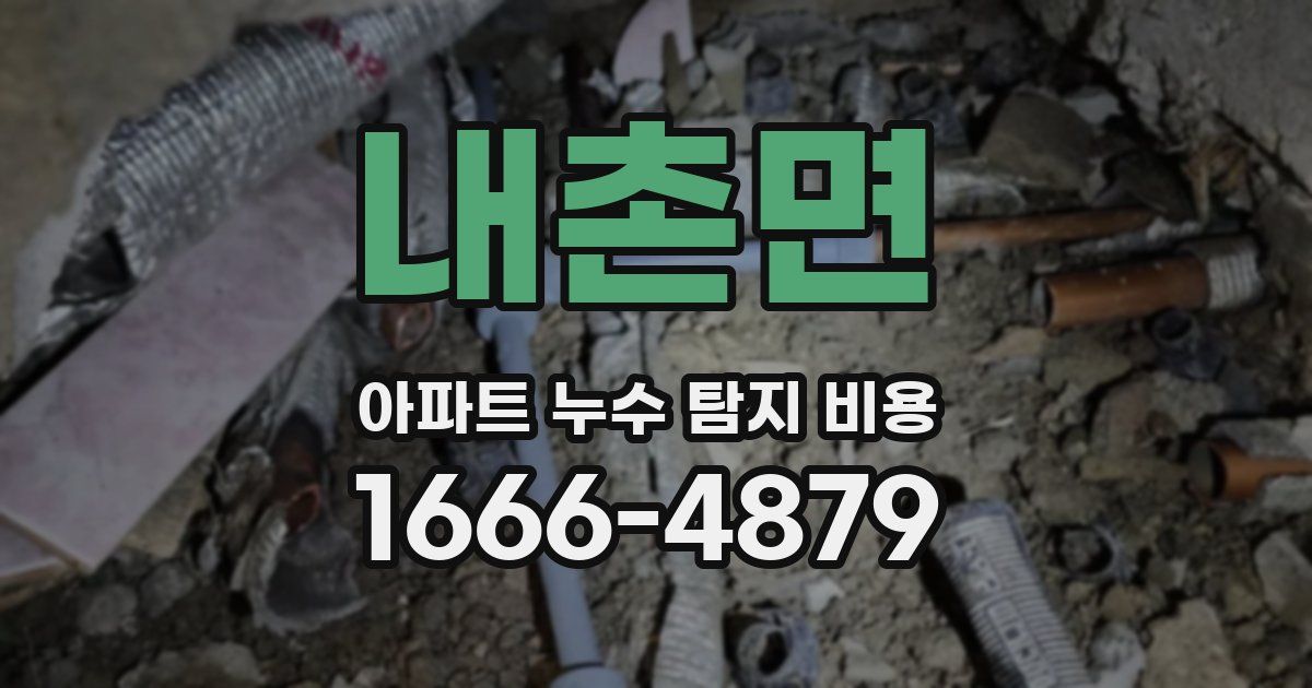 내촌면 아파트 누수 탐지 비용