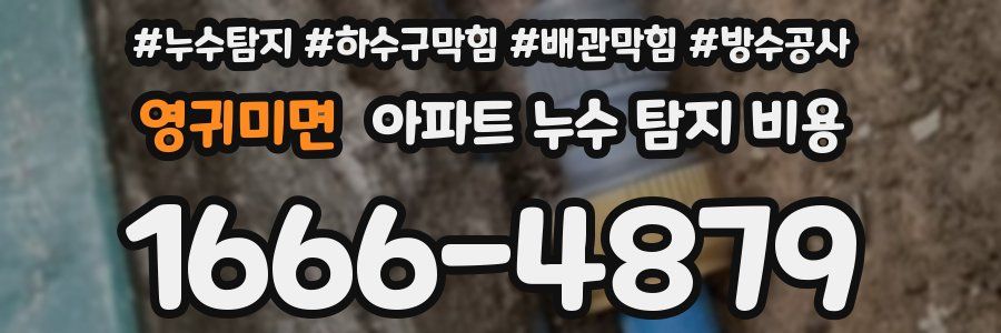 영귀미면 아파트 누수 탐지 비용