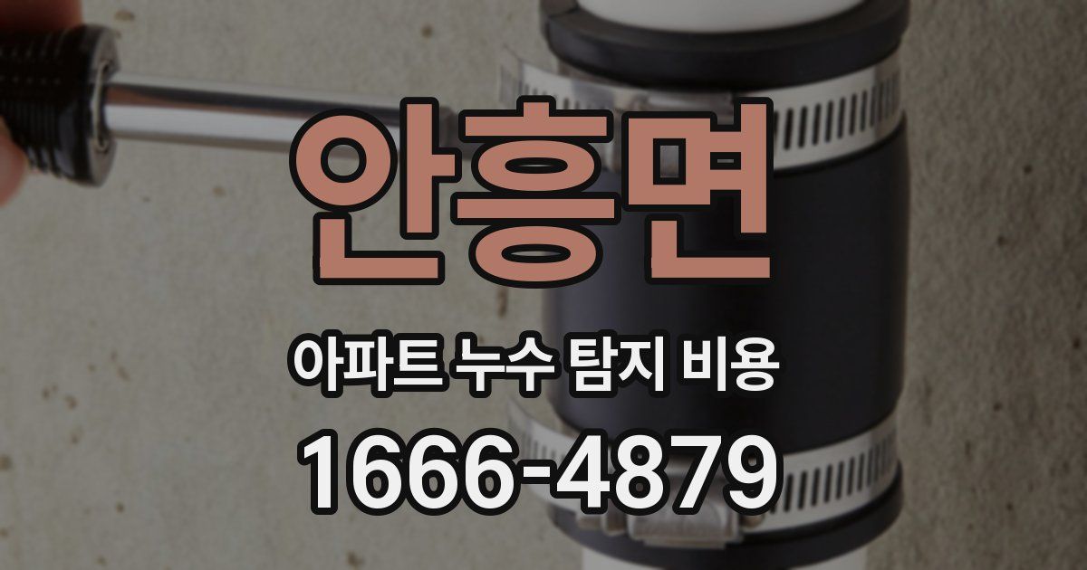 안흥면 아파트 누수 탐지 비용