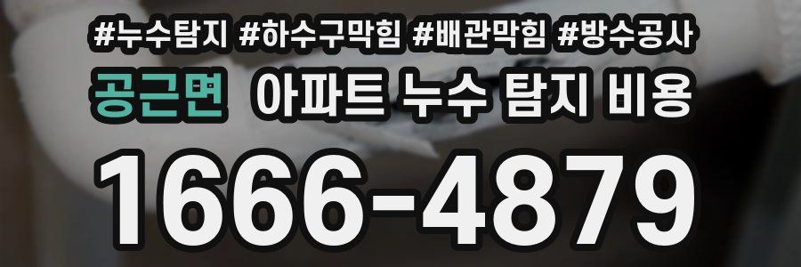 공근면 아파트 누수 탐지 비용
