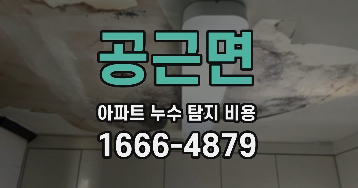 공근면 아파트 누수 탐지 비용