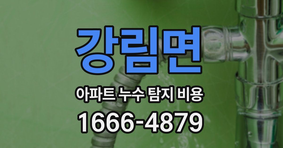 강림면 아파트 누수 탐지 비용