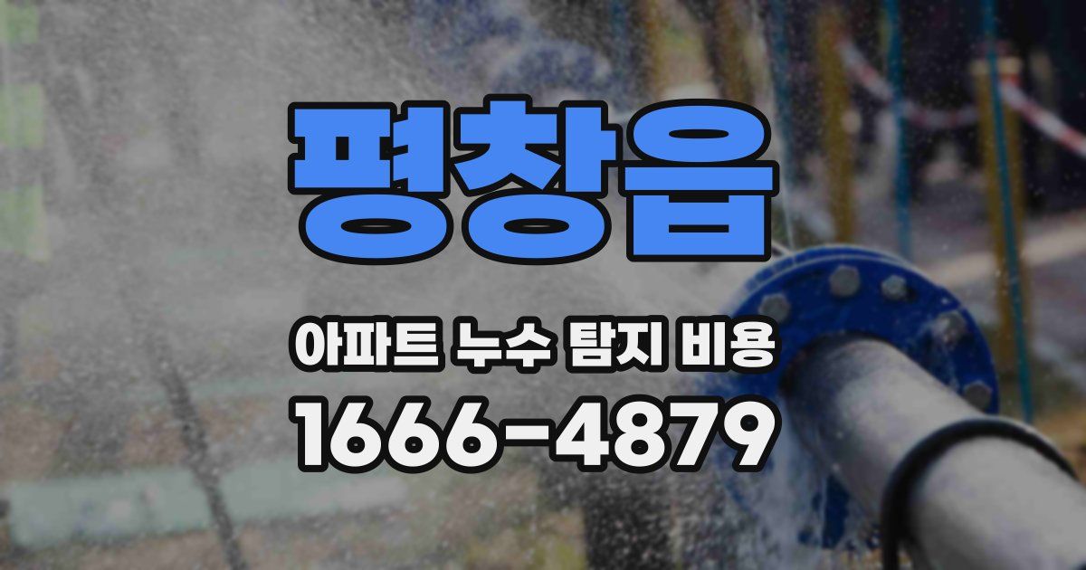 평창읍 아파트 누수 탐지 비용