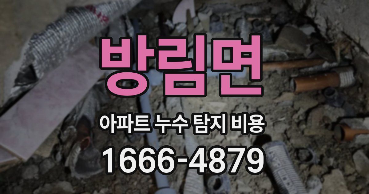 방림면 아파트 누수 탐지 비용