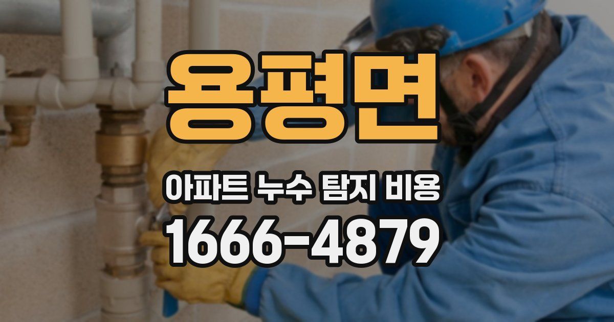 용평면 아파트 누수 탐지 비용