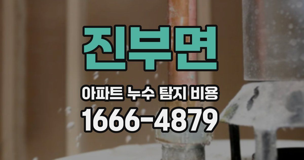 진부면 아파트 누수 탐지 비용