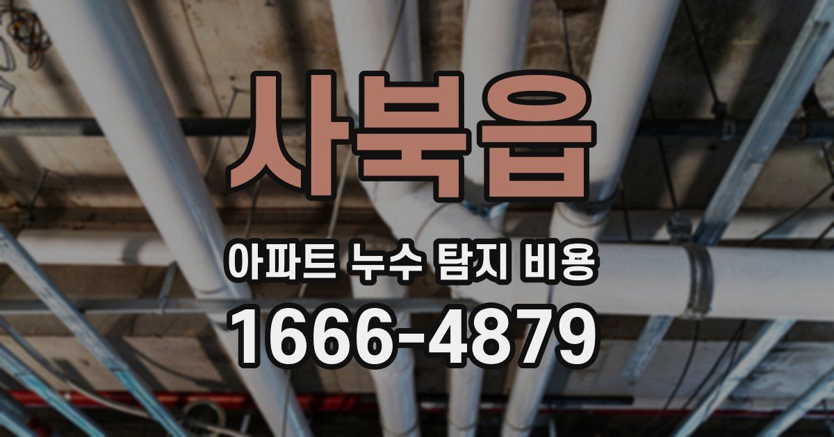 사북읍 아파트 누수 탐지 비용