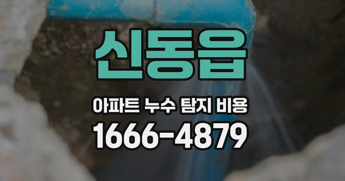 신동읍 아파트 누수 탐지 비용