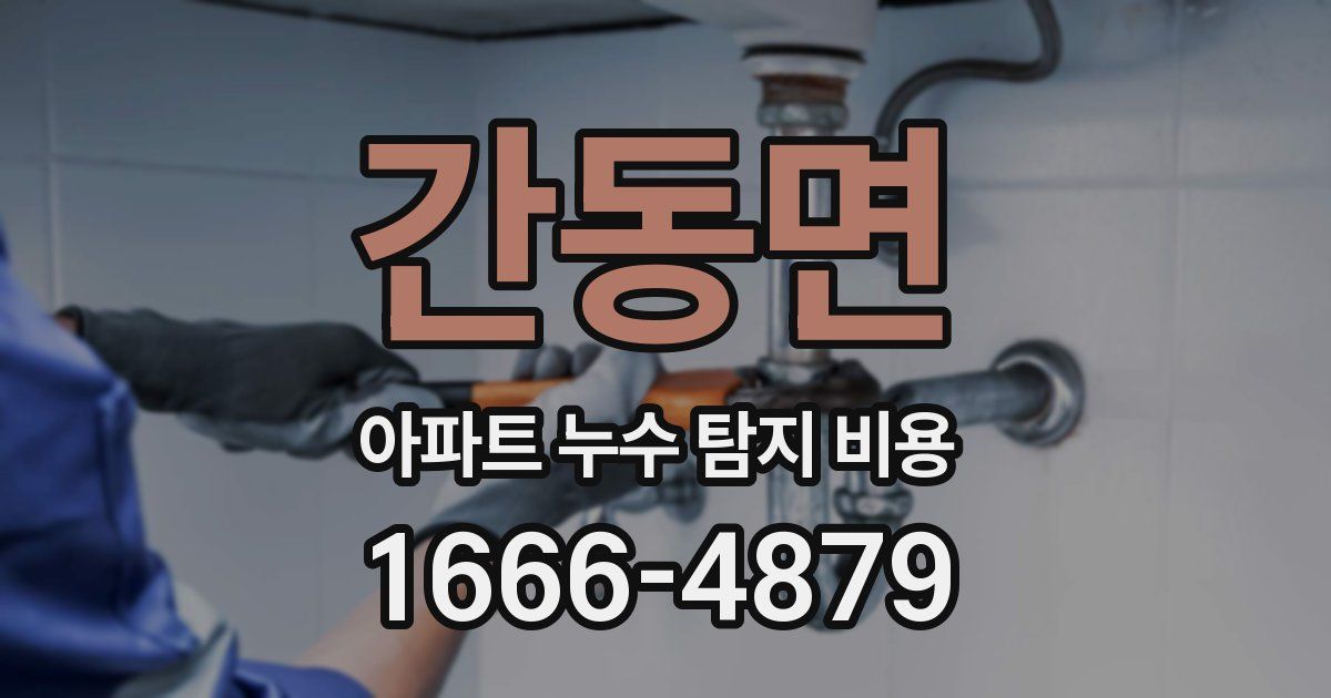 간동면 아파트 누수 탐지 비용