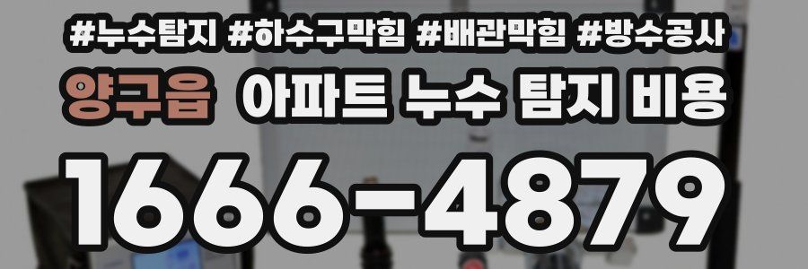 양구읍 아파트 누수 탐지 비용