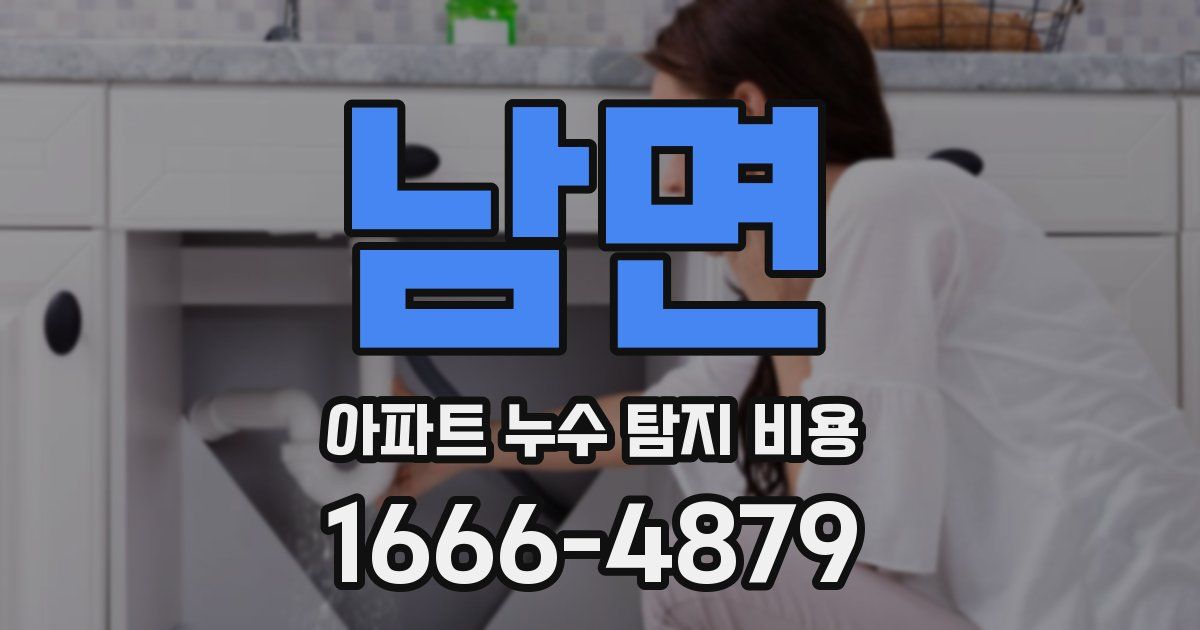 남면 아파트 누수 탐지 비용